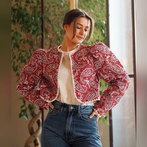 SEA NY Theodora Paisley quilted jacket